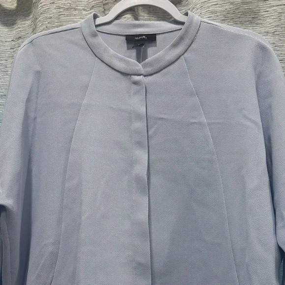 Alfani Light Blue Textured Top - Picture 3 of 10